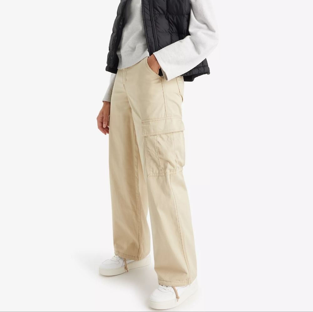 Levi's Women's Tan Wide Leg Cargo 94 Baggy Cotton Pants 29 X 30 - Picture 4 of 14